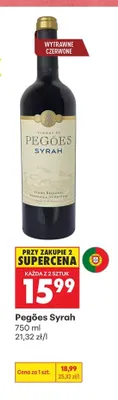 Wino czerwone Pegões Syrah promocja w Biedronka