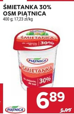 Śmietanka 30% Osm Piątnica promocja w Stokrotka