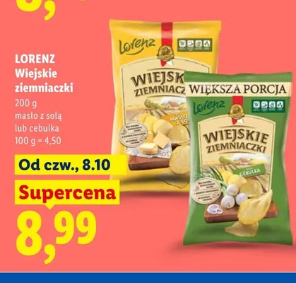 Wiejskie ziemniaczki cebulka Lorenz promocja w Lidl