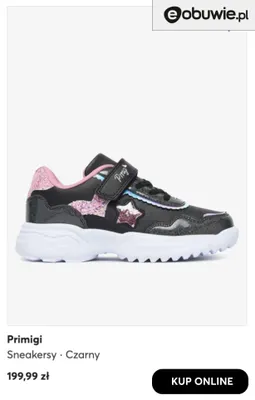 Sneakersy Primigi czarne promocja w eobuwie.pl