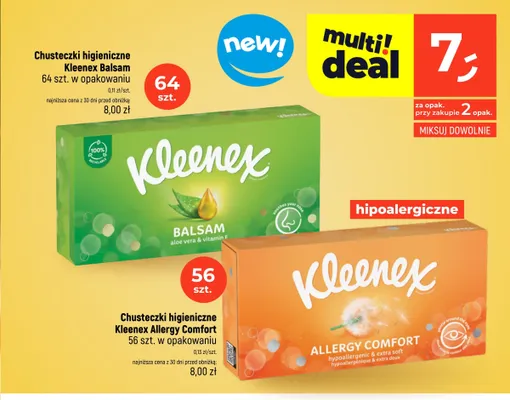 Chusteczki higieniczne Kleenex Allergy Comfort promocja w Dealz