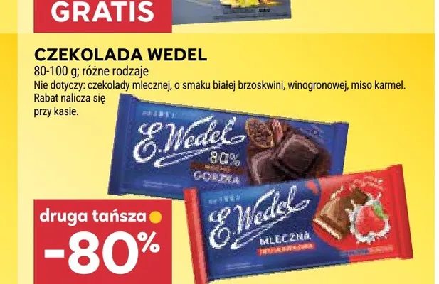 Czekolada E.Wedel promocja w Stokrotka