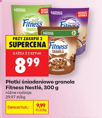 Płatki śniadaniowe granola Fitness Nestlé promocja w Biedronka