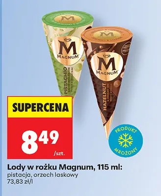 Lody w rożku pistacja promocja w Biedronka