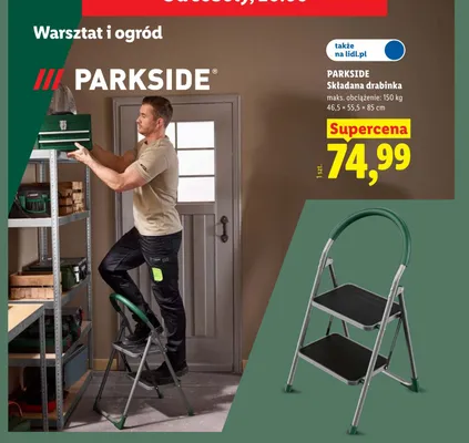 Składana drabinka Parkside promocja w Lidl