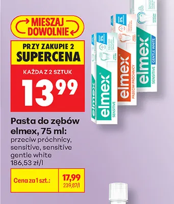 Pasta do zębów Elmex przeciw próchnicy promocja w Biedronka