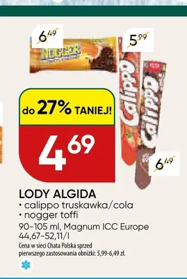 Lody Nogger toffi Algida promocja w Chata Polska