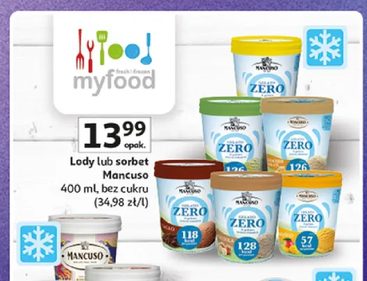Sorbet Mancuso bez cukru promocja w Auchan