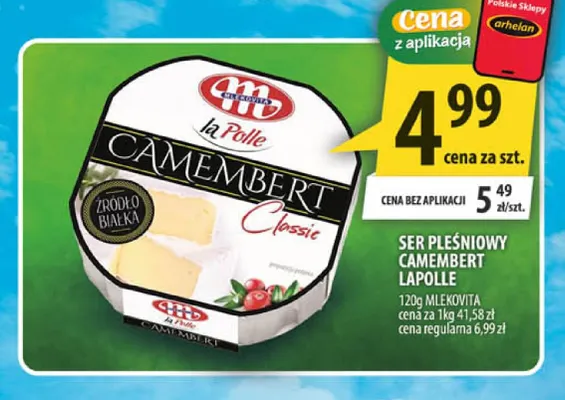 Ser pleśniowy Camembert LaPolle promocja w Arhelan