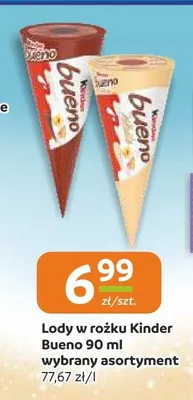 Lody w rożku Kinder Bueno White promocja w Gama