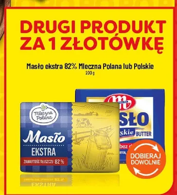 Masło ekstra 82% Mleczna Polana promocja w POLOmarket