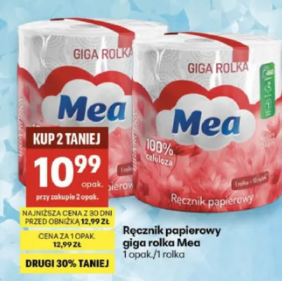 Ręcznik papierowy giga rolka Mea promocja w Delikatesy Centrum