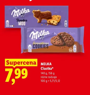Ciastka Tender Moo Milka promocja w Lidl