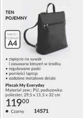 Plecak My Everyday czarny promocja w AVON