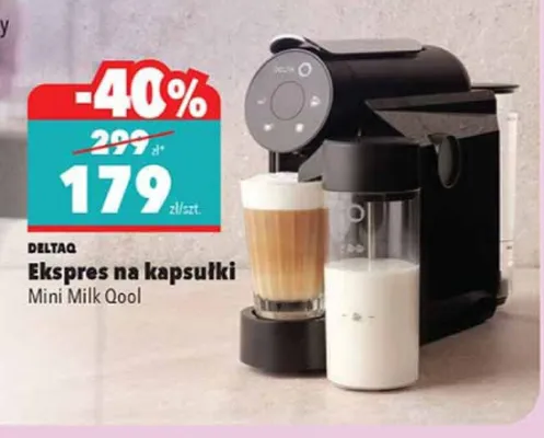Ekspres na kapsułki Mini Milk Qool promocja w Biedronka