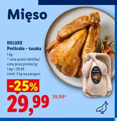 Perliczka tuszka Deluxe promocja w Lidl