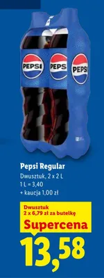 Napój gazowany Pepsi Regular 2-pak promocja w Lidl