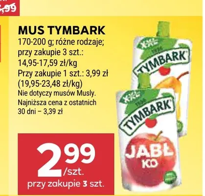 Mus Tymbark promocja w Stokrotka