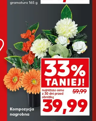 Kompozycja nagrobna promocja w Kaufland
