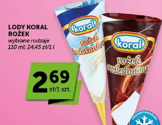 Lody rożek śmietankowy 110ml promocja w Euro Sklep