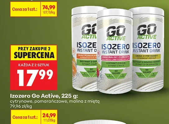 Izozero Go Active cytrynowe promocja w Biedronka