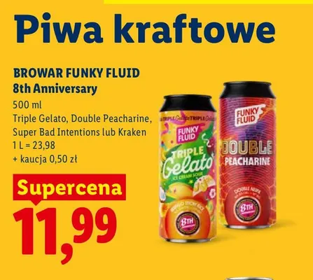 Piwo Browar Funky Fluid 8th Anniversary Super Bad Intentions promocja w Lidl