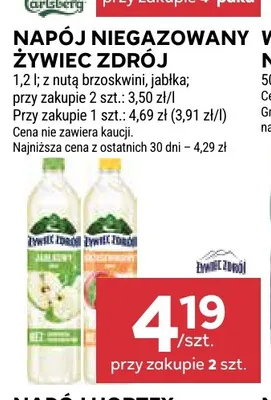 Napój niegazowany Żywiec Zdrój z nutą brzoskwini promocja w Stokrotka