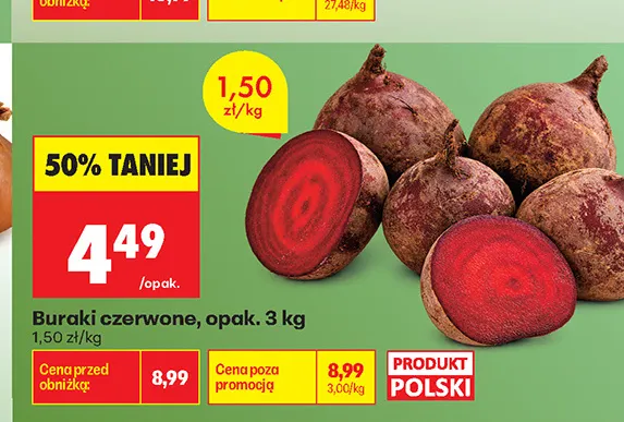 Buraki czerwone promocja w Biedronka