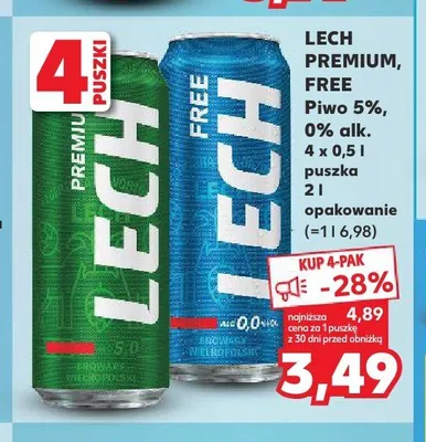 Piwo Lech promocja w Kaufland