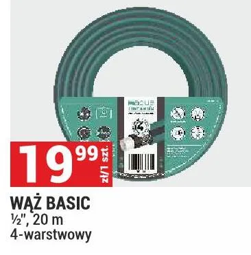 Wąż Basic 1/2" 20m 4-warstwowy promocja w Merkury Market
