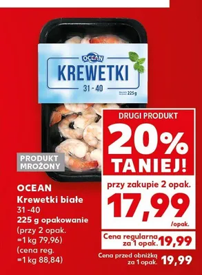 Krewetki białe 31-40 Ocean promocja w Kaufland