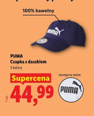 Czapka z daszkiem PUMA promocja w Lidl