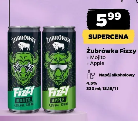 Drink Żubrówka Fizzy Mojito promocja w Netto