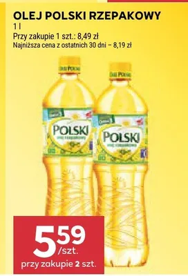 Olej polski rzepakowy promocja w Stokrotka