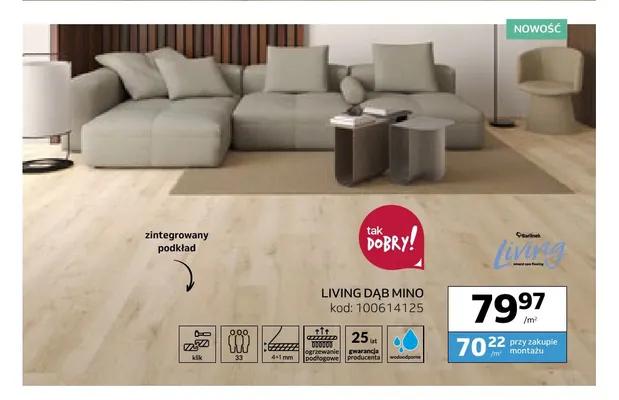 Panele winylowe Living Dąb Mino Barlinek promocja w Komfort