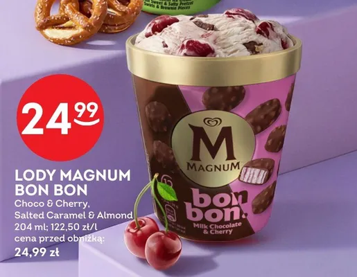 Lody Magnum Bon Bon Salted Caramel & Almond promocja w Żabka