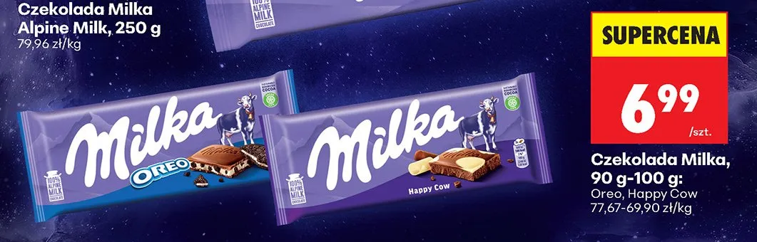 Czekolada Alpine Milk promocja w Biedronka