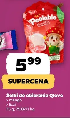 Żelki do obierania Qiove mango promocja w Netto