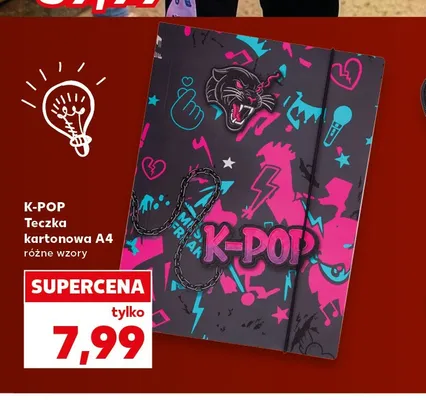 Teczka kartonowa A4 K-POP promocja w Kaufland
