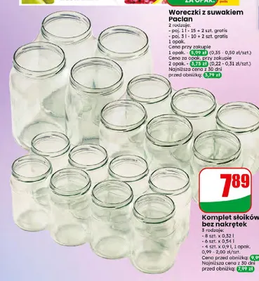 Komplet słoików bez nakrętek 4-pak 0,9 l promocja w Dino