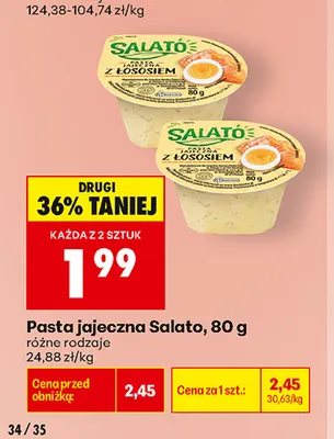 Pasta jajeczna Salato promocja w Biedronka