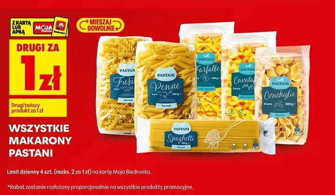 Makaron Cavatappi Pastani promocja w Biedronka