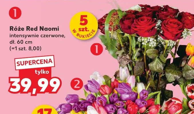 Róże Red Naomi promocja w Kaufland