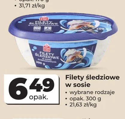 Filety śledziowe w sosie Fine Life promocja w Odido