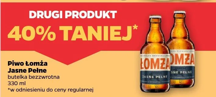 Piwo Łomża Jasne Pełne promocja w Netto