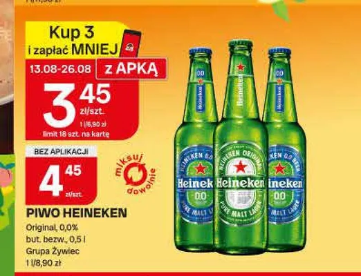 Piwo Heineken Original promocja w Chorten
