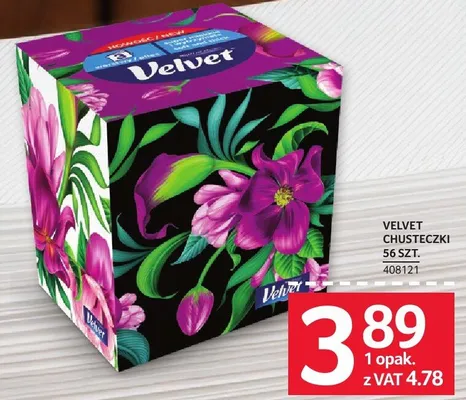 Chusteczki Velvet 56 szt. promocja w Selgros
