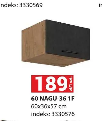 Szafka kuchenna Vigo Grafit 60 NAGU-36 1F promocja w Merkury Market