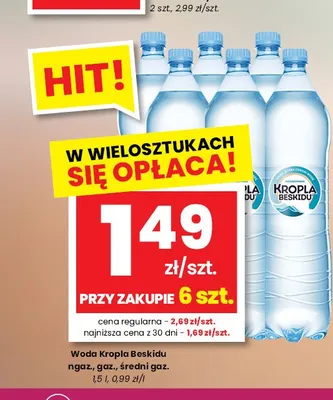 Woda Kropla Beskidu promocja w emma MARKET
