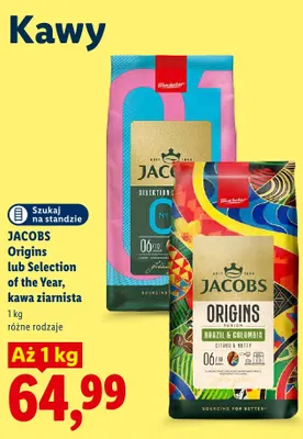 Kawa ziarnista Jacobs Origins promocja w Lidl